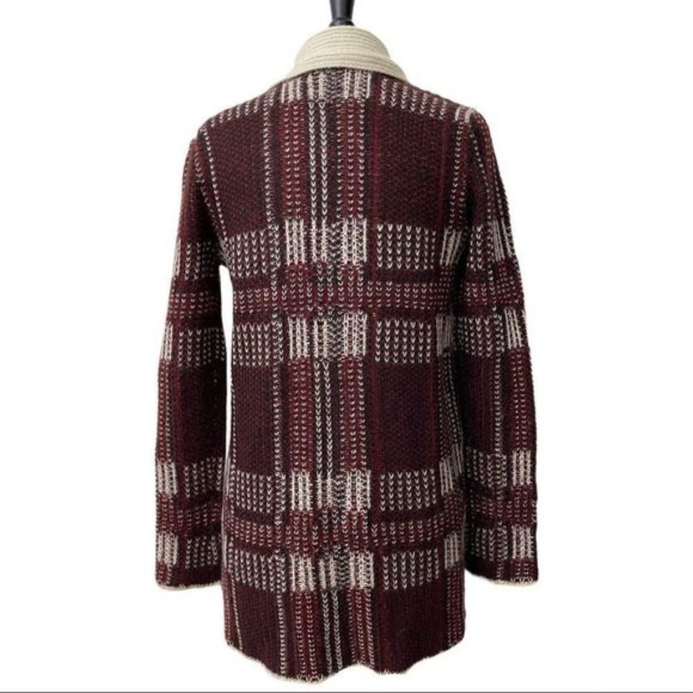 𝅺bb Dakota Plaid Shawl Collar Cardigan Sz S - Picture 6 of 12
